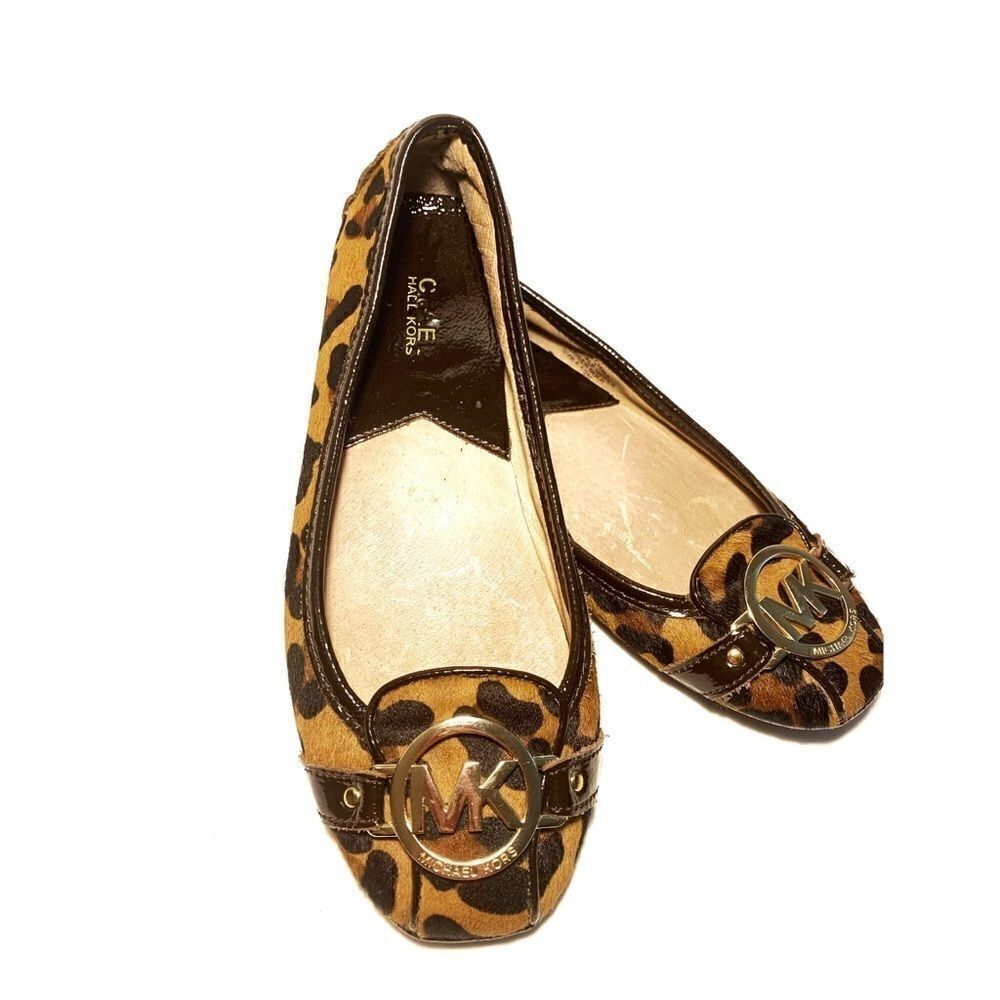 ☘️2X HP☘️ Michael Michael Kors Animal Print Calf Hair Fulton Flats (6.5) - Picture 3 of 13